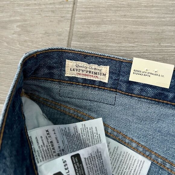 Levi's Premium 501® SKINNY Destructed Medium Indigo Medium Wash 29 x 28 women’s - Picture 6 of 11